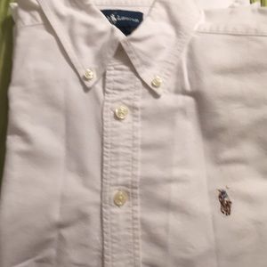 Boys White polo oxford
